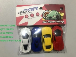 4-piece Pull-Back Sports Car