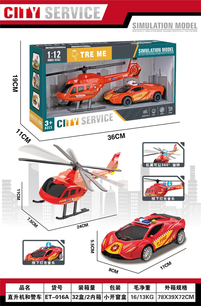 Helicopter & Police Car