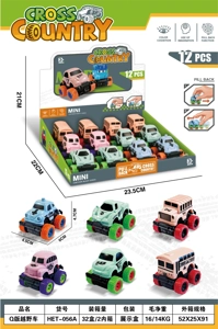 Rolling Q-Version Pull-Back Off-Road Vehicle