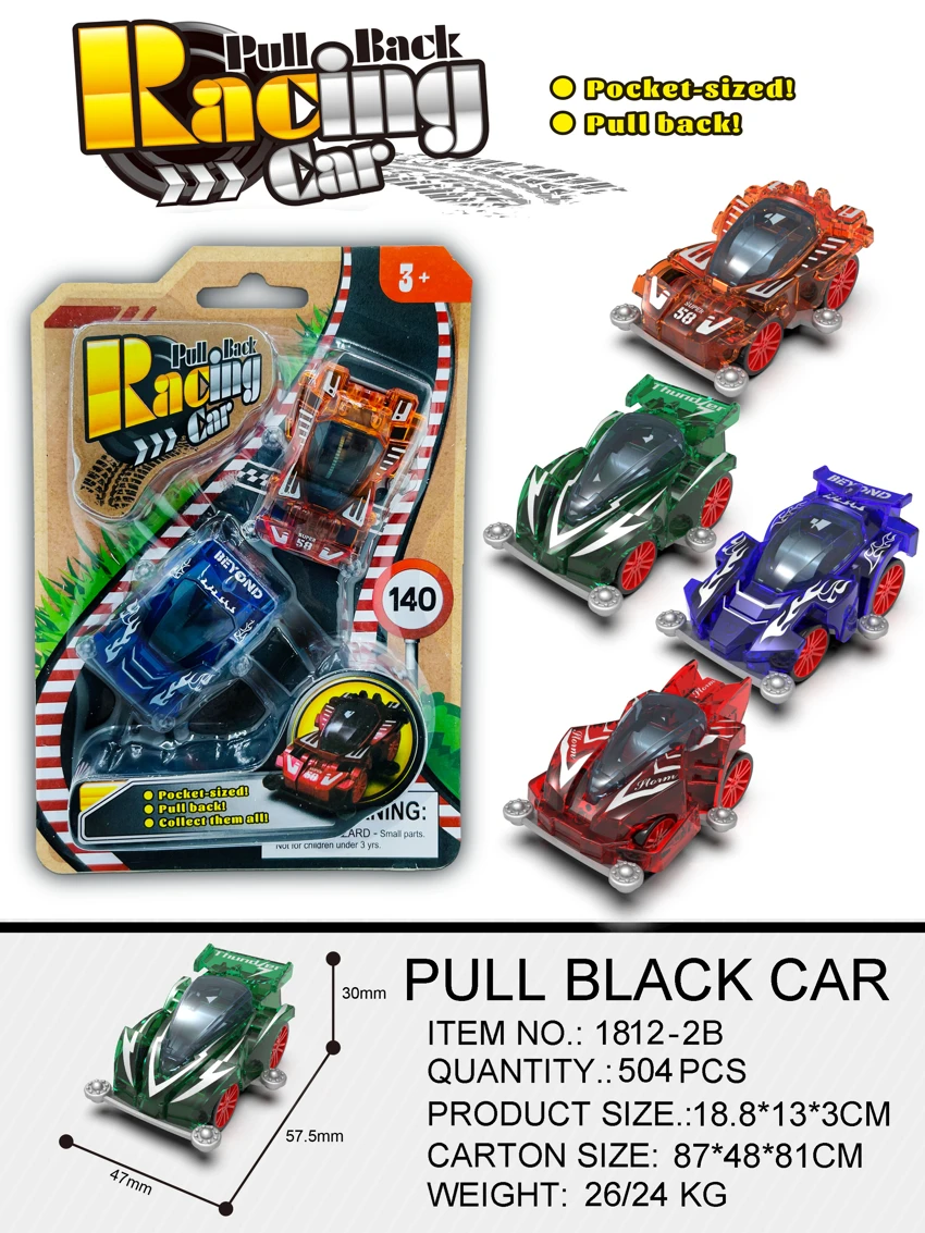 Transparent Pull-back 4WD Racing Car