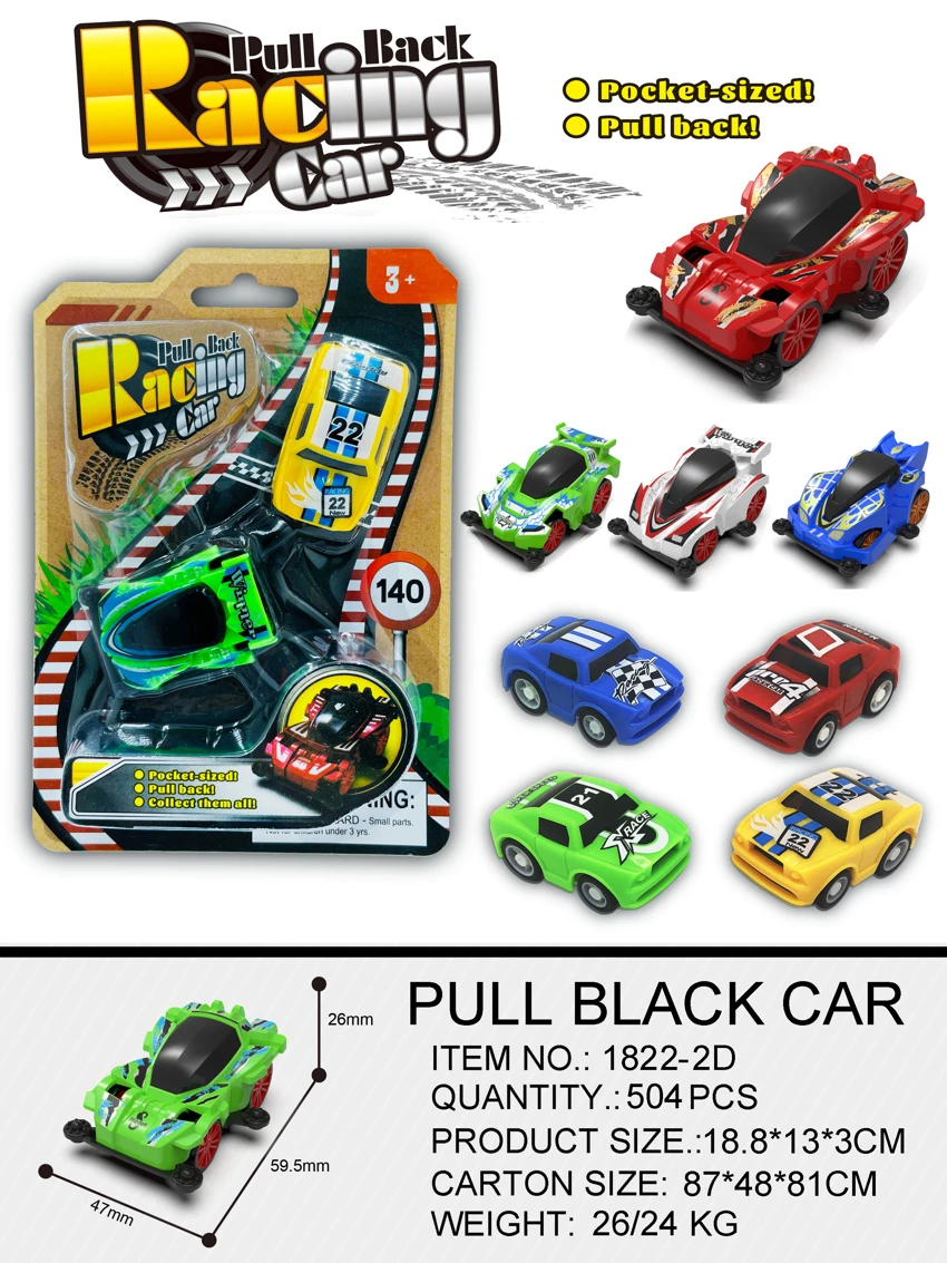 Solid Color Pull-back 4WD Racing Car