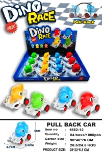 Solid Color Dinosaur Pull-back Car