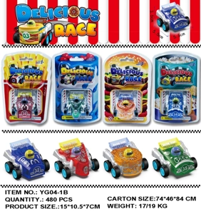 Transparent Food-themed Pull-back Car