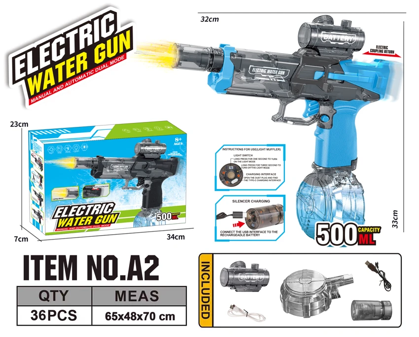 Fire & Ice Mouse Electric Water Gun (Water Capacity: 500ML)