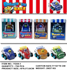 Transparent Food-themed Pull-back Car