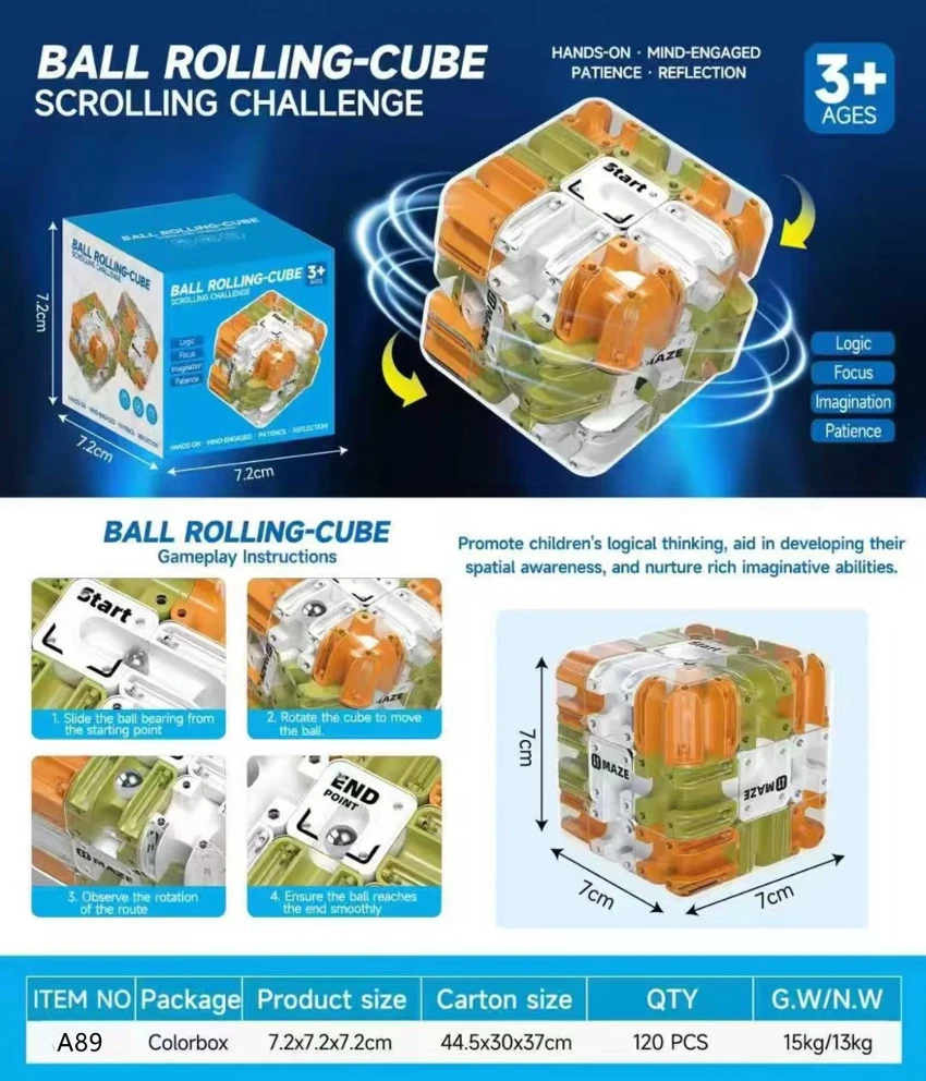 3D Ball Maze Cube