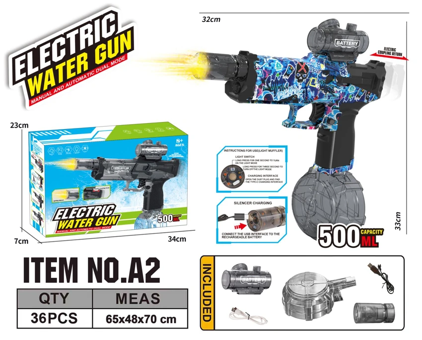 Fire & Ice Mouse Electric Water Gun (Water Capacity: 500ML)
