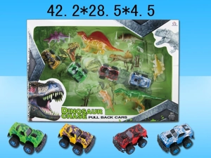 Dinosaur Pull-back Car Set