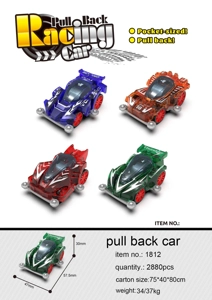 Transparent Pull-back 5WD Racing Car