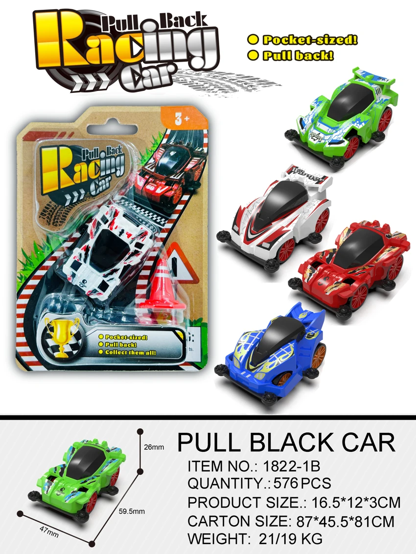 Solid Color Pull-back 4WD Racing Car