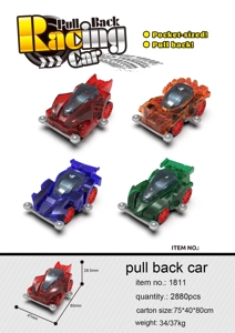 Transparent Pull-back 4WD Racing Car