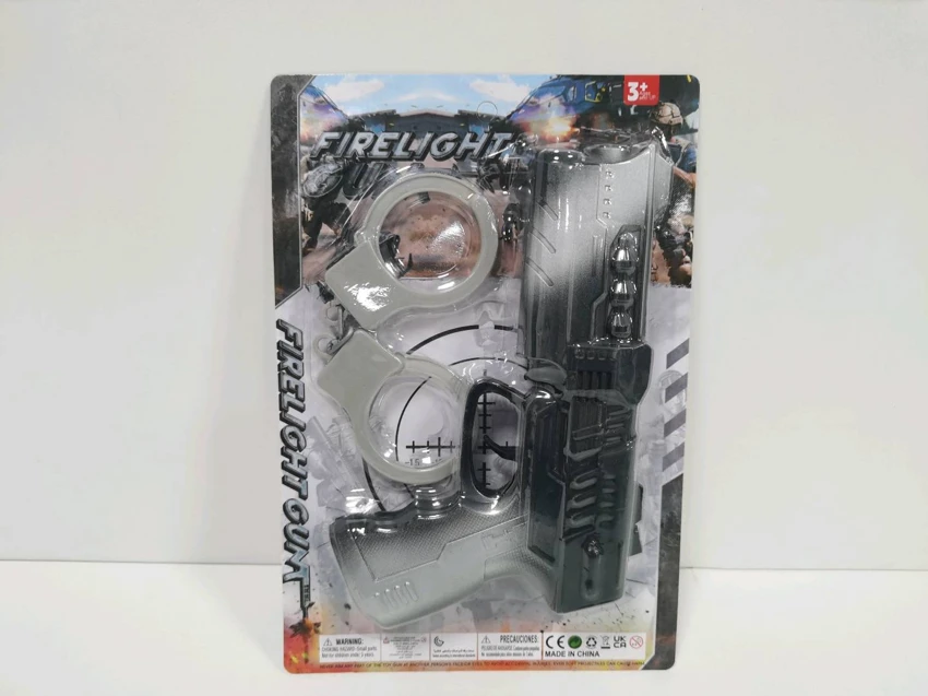 Spray Painted Flint Gun with Handcuffs