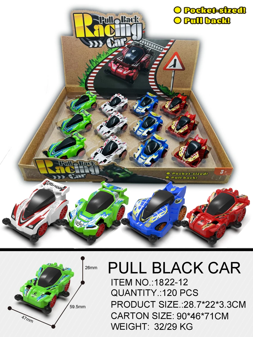 Solid Color Pull-back 4WD Racing Car