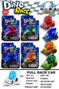 Transparent Dinosaur Pull-back Car