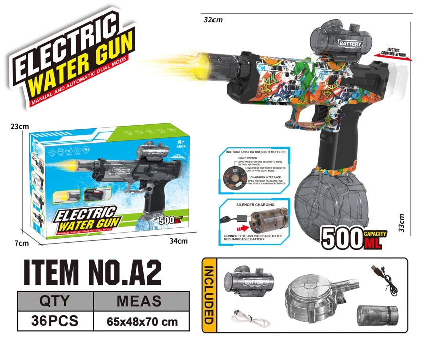 Fire & Ice Mouse Electric Water Gun (Water Capacity: 500ML)
