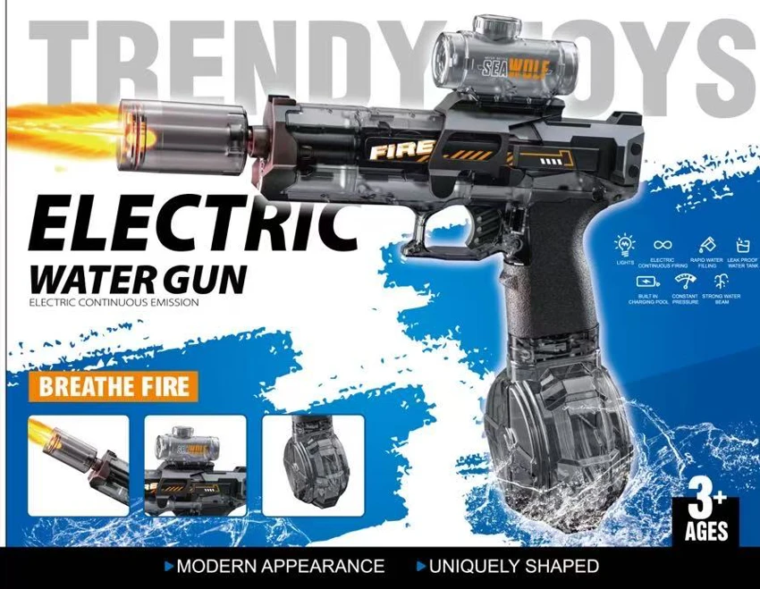 Mini Ice Mouse Electric Water Gun (Black) Water Capacity: 350ml