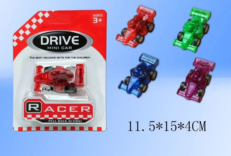 Single Blister Pack for Transparent Pull-back Formula Car