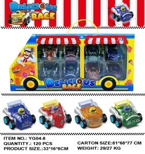 Transparent Food-themed Pull-back Car