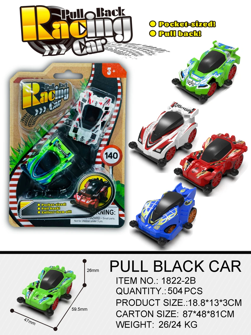 Solid Color Pull-back 4WD Racing Car
