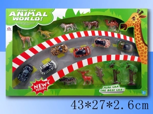 6-Piece Boxed Animal Pull-back Car