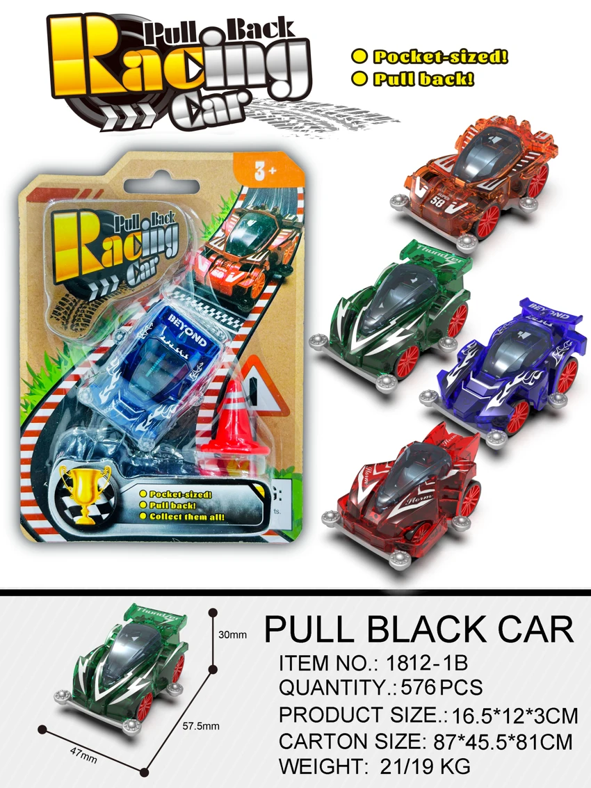 Transparent Pull-back 4WD Racing Car