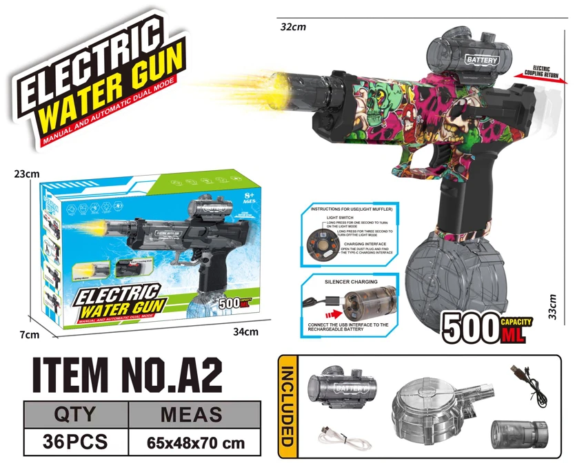 Fire & Ice Mouse Electric Water Gun (Water Capacity: 500ML)