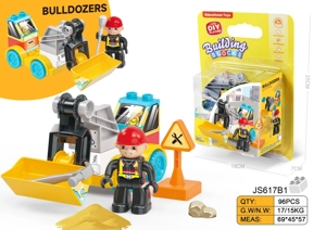 DIY Creative Bulldozer Desktop Large Particle Building Blocks Compatible with Lego Educational Toy 12PCS