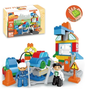 Repair Garage Large Particle Building Blocks Compatible with Lego Educational Stress Relief Toy 59PCS