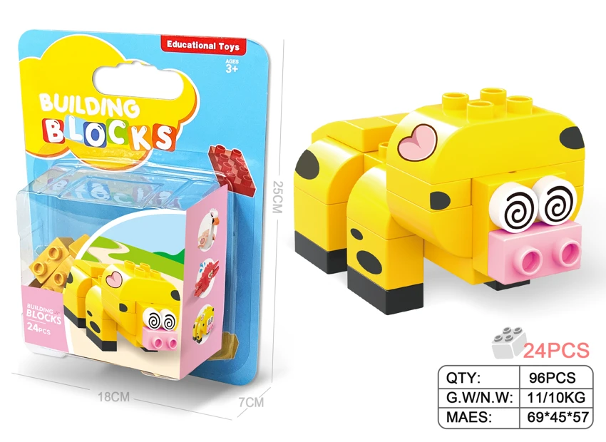 Spotted Pig Large Particle Building Blocks Compatible with Lego 24PCS