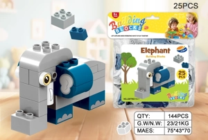 Elephant Large Particle Building Blocks Compatible with Lego 25PCS