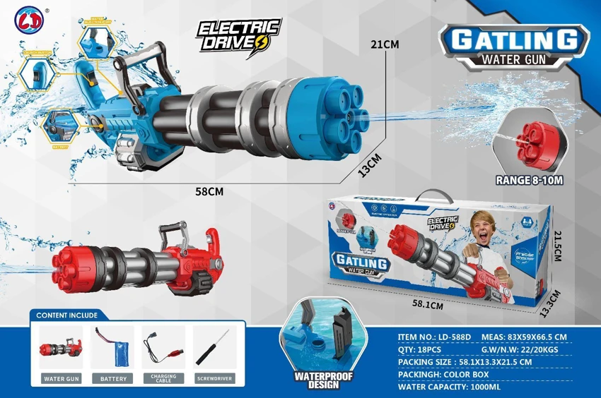 Gatling Electric Water Gun