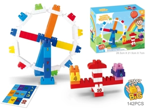 Castle Amusement Park Digital Assembled Building Blocks Kids Desktop Stacking Educational Toy With GCC 115PCS