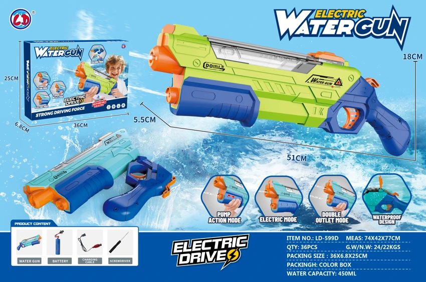 Rifle Electric Water Gun (Manual & Electric Integrated, Foldable Body)