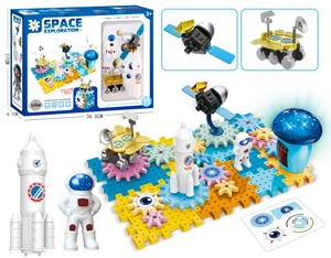 Space Series – Mars Exploration Aerospace Gear Building Blocks Educational Toy (Electric, Music & Light) 55PCS