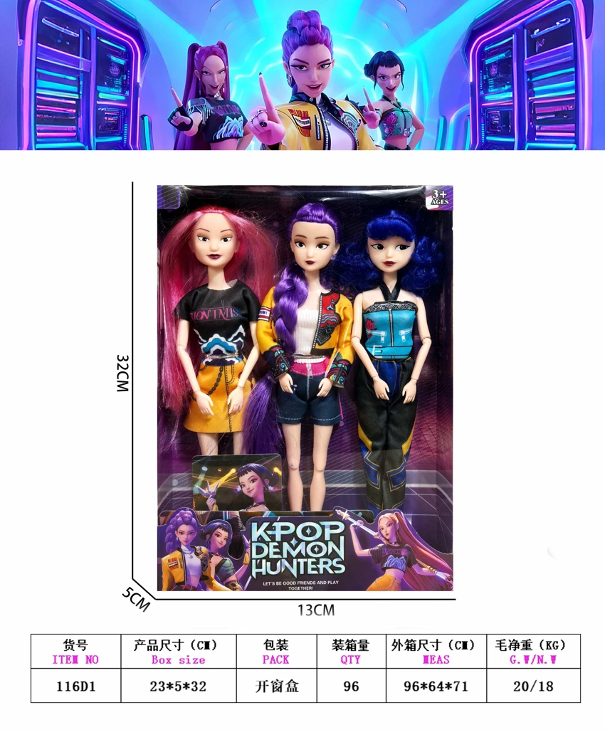 11.5-inch 11-joint Solid Body K-POP Lumi Mila Zoe Witch Girl Group Doll