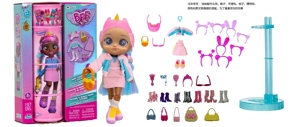 รุ่นที่ 2 เกรดพรีเมี่ยม CRY BABIES BFF 11.5 นิ้ว 11 ข้อตัวยูนิคอร์นทึบรุ้งร้องไห้ตุ๊กตาบาร์บี้พร้อมอุปกรณ์เซอร์ไพรส์ 5 ชิ้น กิ๊บติดผมกระเป๋าถือรองเท้า.หวีครับขาตั้งแบบจําลอง