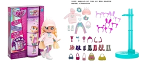 Premium CRY BABIES BFF11.5 inci 11 sendi padat pelangi menangis boneka Barbie dengan 5 kejutan aksesoris klip rambut. Tas tangan. Sepatu-sepatu. sisir. Sebuah frame model.