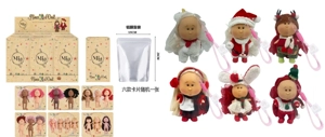 18CM potato vinyl Loli fun mobile phone pendant doll, 6 styles 6PC