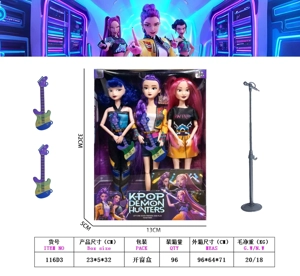 11.5 Inch Body 11 Joint K-POP Lumi Mirazoy Microphone Set Gitar Anak patung