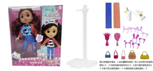 Gabby's dollhouse Premium 12 inci 12 sendi badan pepejal dengan lampu muzik utama Gabby's dollhouse dengan krim rambut DIY dan 5 aksesori kejutan