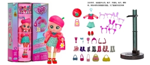 รุ่นที่ 2 เกรดพรีเมี่ยม CRY BABIES BFF 11.5 นิ้ว 11 ข้อทึบ สตรอว์เบอร์รี่ รุ้งร้องไห้ ตุ๊กตาบาร์บี้ พร้อมอุปกรณ์เสริมเซอร์ไพรส์ 5 ชิ้น กิ๊บติดผมกระเป๋าถือรองเท้า.หวีครับขาตั้งแบบจําลอง