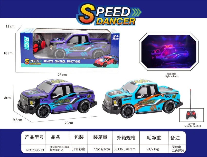 1:20 PVC 4-Channel Remote Control Car With Lights