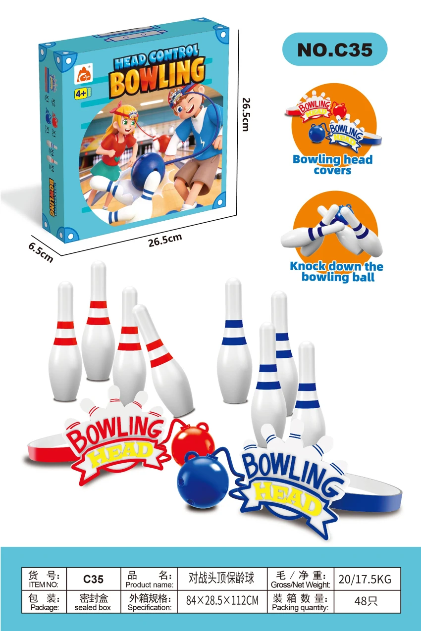 Bowling di atas kepala melawan bowling