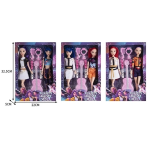 11 inci ganda solid K-POP boneka wanita setan berburu dengan aksesoris 3 campuran