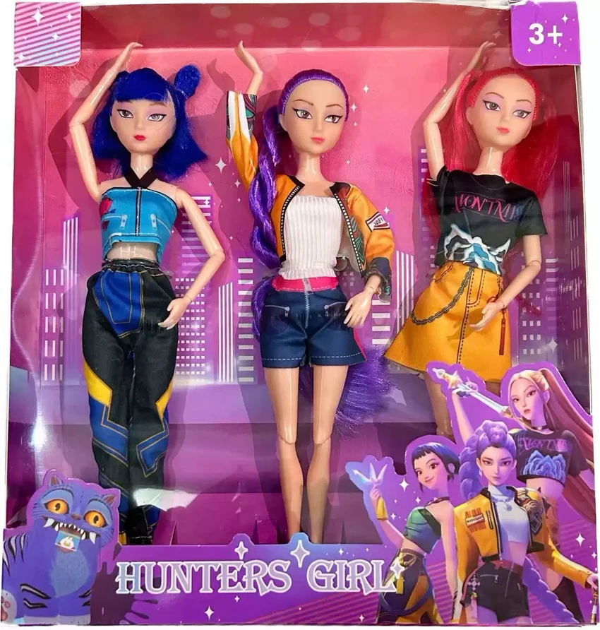 K-POP Witch Hunt Live Action 11.5 inci 12 sendi tubuh padat Romi Rumi bernyanyi Barbie 3 orang campuran pakaian