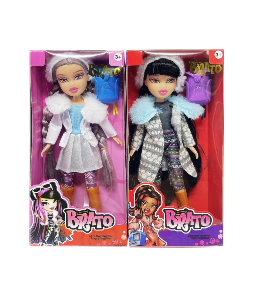 OMG BRATZ รองเท้าบูท   ฤดูหนาวชุด 10 นิ้วเท้าขนาดใหญ่ต้นขาทึบหัวขนาดใหญ่ตุ๊กตา กับน้ํามันแต่งหน้าที่มีชีวิต