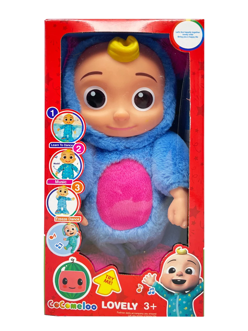 22 Inch Solid Body Electric Cocomelon Blue Bear Baby Function Description [Can Walk. Can Sing 4 Songs, Can Laugh, Can Dance] Batteries Not Included