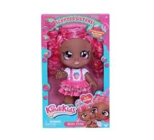 Premium 1:1 16-inch Spring Body Full Vinyl Kindi Kids Doll with Glass Eyes, Theme Light & Music and 2 Butterfly Hair Clips [Doll has head-shaking function]