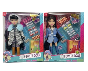 OMG BRATZ รองเท้าบูท   ฤดูหนาวชุด 10 นิ้วเท้าขนาดใหญ่ต้นขาของแข็งตุ๊กตาหัวใหญ่ที่มีชุดเล็บจริงน้ํามันเครื่องสําอาง, ถุงเพชร