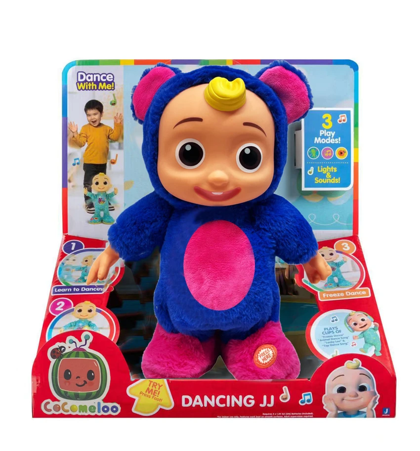 22 inci badan pepejal elektrik cocomelon bayi beruang biru Penerangan fungsi [boleh berjalan. Boleh nyanyi lagu, boleh tertawa, boleh menari